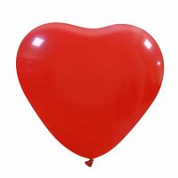 Dark Red Standard Cattex 17" Heart Latex Balloons 10Ct