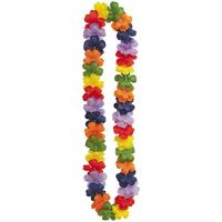 Rainbow Flower Leis 40"