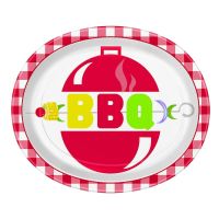 Classic BBQ 12" Oval Plates 8ct