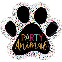 Party Animal Paw 31" Supershape Foil Balloon