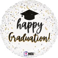 Satin Graduation Confetti 18" Foil Balloon
