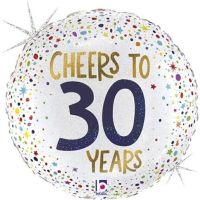 Dots Cheers To Age 30 - 18" Foil Balloon