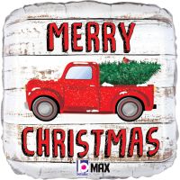 Merry Christmas Truck 18" Foil Balloon