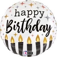 Metallic Birthday Candle 18" Foil Balloon