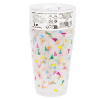 Multicolour Triangle Reusable Cups 16oz 6ct