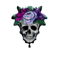 Floral Skull 21" Halloween Supershape Foil Balloon