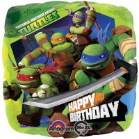TMNT Turtles Happy Birthday 18" Foil Balloon 1ct