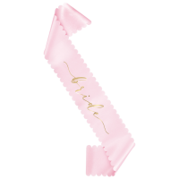Bride Pink and Gold Sash 1 ct.
