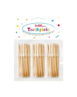 Wooden Toothpicks Packet Of 3 Pots (150Pcs/Pot)