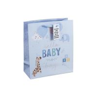 Hello Baby Boy Medium Gift Bags 6ct