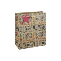Hip Hop Hooray Kraft Medium Gift Bags 6ct