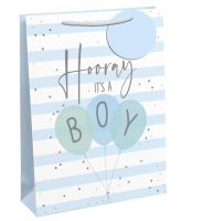 Hooray Baby Boy Large Gift Bags 6ct