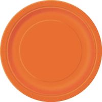 Pumpkin Orange 9'' Round Plates 16 CT.