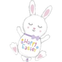 Hopping Easter Bunny 38" Supershape Foil Balloon
