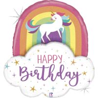 Unicorn Rainbow Birthday 35" Foil Balloon