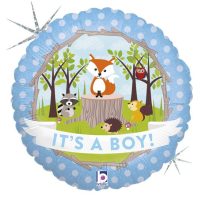 It's a Boy Woodland Critters 18" Foil Balloon