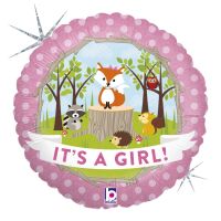 Woodland Baby Girl 18" Foil Balloon