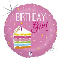 Birthday Cake Girl 18" Foil Balloon