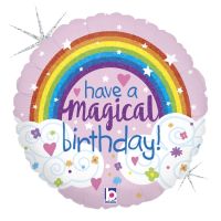 Magical Rainbow Birthday 18" Foil Balloon
