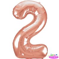 34" Rose Gold No. 2 - Number Foil Balloon