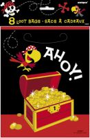 Ahoy Pirate Loot Bags 8ct