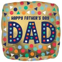 Happy Father's Day Gold  - 18" Foil Balloon