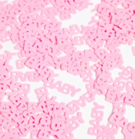 Table Confetti Pink Text BABY - 14 Grams