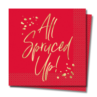 All Spruced Up Red Christmas Napkins 20ct