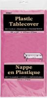 Hot Pink Plastic Tablecover 54"x108"