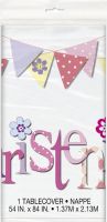 Christening Pink Tablecover 1ct