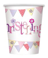 Christening Pink 9oz Cups 8CT.