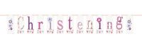 Christening Pink Flag Banner 5.75Ft