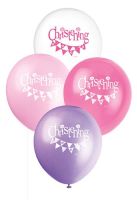12" Christening Pink Balloons 8CT.