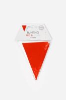 Flag Banner Bunting PE 3M Red & White