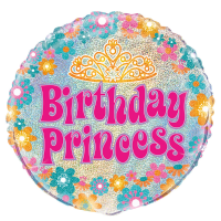Birthday Princess 18" Prismatic Foil Balloon