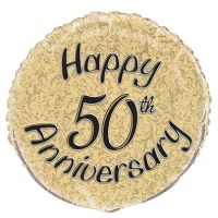 Happy 50th Anniversary 18" foil balloon 