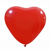 Red Metallic Cattex 10" Heart Latex Balloons 25Ct