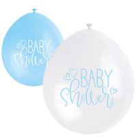 Baby Shower 9" Latex Air Fill Balloon - Assorted Colours, Printed 1 Side - 10ct.