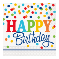 Rainbow Polka Dot Luncheon Napkin 16CT