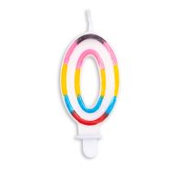 Numeral 0 Multicolour Candle (Box of 12)