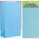 Paper Party Bags Baby Blue 12ct