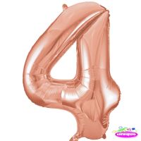 34" Rose Gold No. 4 - Number Foil Balloon