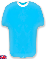 24" Sports Shirt Light Blue Metallic Super Shape Foil Balloon