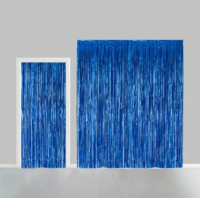 Party Curtain Flame Retardent Blue