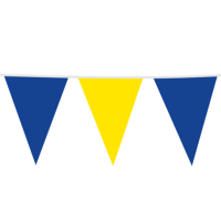 Blue & Yellow Giant Flag Banner Bunting PE 10M 