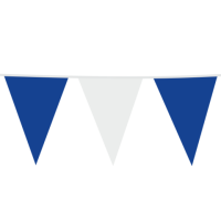 Blue & White Giant Flag Banner Bunting PE 10M 