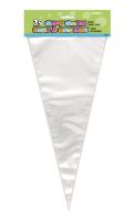 Large Clear Cone Cello Bags with Twist Ties 25CT