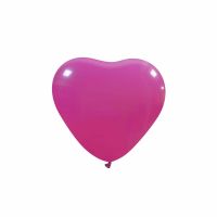Fuchsia Standard Cattex 6" Heart Latex Balloons 100Ct