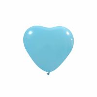Sky Blue Standard Cattex 6" Heart Latex Balloons 100Ct