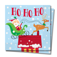 Colourful Santa Christmas Napkins 16ct